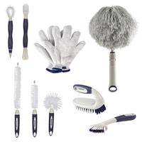Beldray Deep Clean Set Dusting Gloves, Feather Duster & 5 Pack of Brushes
