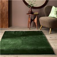 Cosy Soft Moss Green Short Pile Rug 230x160cm Modern Home Decor Soft