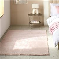 Cosy Soft Blush Short Pile Rug 230x160cm Living Room Bedroom Floor