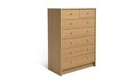 Malibu 7 Drawer Chest - Oak Effect
