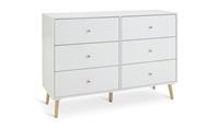 Otto 6 Drawer Chest White Storage Organiser Bedroom Furniture