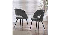 Julian Bowen Ella Pair of Fabric Dining Chair - Grey