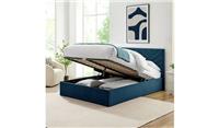 Luca Double End Lift Ottoman Bed Navy Elegant and Comfortable Bedroom Furniture