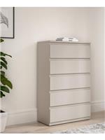 Lisson 5 Drawer Chest Oatmeal Spacious and Stylish Bedroom Storage