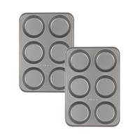 Salter Essentials Yorkshire Pudding Tray Set of 2 6-Cup Non-Stick, PFOA-Free,