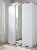 Lisson 3 Door Mirrored Wardrobe White Spacious and Stylish Bedroom Storage