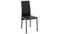 Lido Pair of Faux Leather Dining Chair - Black