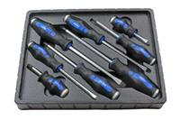 US PRO Screwdriver Set 8pc Go through Hammer PoziFlat Head Screwdrivers 1605