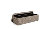 Josh Larger Fabric Storage Ottoman Black & White Modern Design