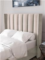 New Dakota Headboard Natural | King Size | Ready Assembled | Fabric Upholstered