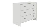 Seville 3 Drawer Chest - White