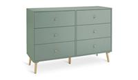 Otto 6 Drawer Chest - Green
