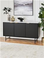 Lucero Black 3 Door Sideboard | Modern Console Table | Hallway Organizer