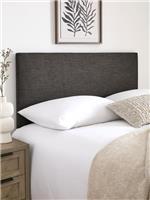 Beeston King Headboard Grey | Upholstered Faux Linen | Padded