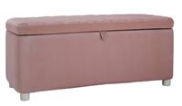 Mila Velvet Large Ottoman Pink For Extra Seating Comfort Luxury