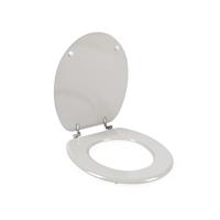 Beldray Wooden Toilet Seat - Easy To Fit, Easy Clean, Warm Grey (Damaged