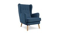 Callie Self Assembly Velvet Armchair Petrol Blue Comfortable Lounge