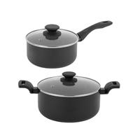 Progress Pot Set 2 Piece 20cm Saucepan 24cm Stockpot Ceramic Non-Stick Induction