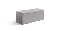 PANDORA VELVET OTTOMAN GREY Modern Design Multi Functional