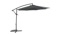2.5m Overhanging Garden Parasol - Black