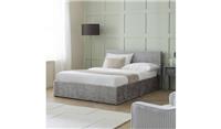 Heathdon Small Double End Lift Ottoman Bed Silver Modern Bedroom Furniture