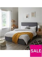 Lennox Fabric King Size Bed Frame Grey Durable and Stylish Bedroom Furniture