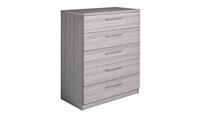 Brisbane 5 drawers Chest Grey Oak Storage Organiser Bedroom Furniture