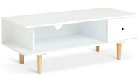 Cato 1 Drawer TV Unit White Media Storage Cabinet Living Room Furniture