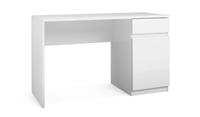 Jenson 1 Drawer Office Desk White Gloss Modern Home Office Furniture