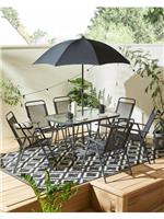 Santa Cruz 8-Piece Furniture Set Outdoor Seating Solution RELAXING VIBES