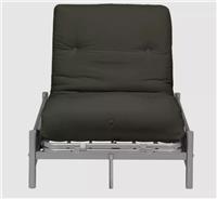 Up Single Metal Futon Frame Silver ( FRAME ONLY ) Space Saving Design