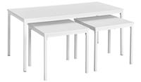 Toby Nest of 3 Coffee Tables White For Small Living Rooms Compact