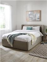 Camden Fabric Ottoman Double Bed Frame Grey Stylish and Spacious Storage Bed