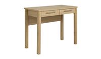 Brisbane 2 Drawer Dressing Table Oak Compact Design Storage Drawers
