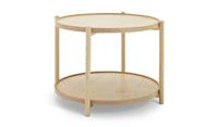 Selby Round Coffee Table Natural With Lower Shelf Storage Assembly