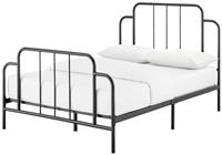 Jacques Kingsize Metal Bed Frame Black Industrial Style Contemporary