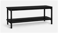 Nel TV Unit Black Sleek Contemporary Style Durable Construction