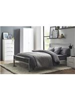 Soto Single Metal Bed Silver Sturdy and Stylish Bed Frame for Any Room