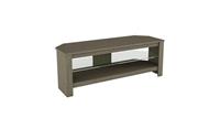 AVF Wood Effect, Up to 55 Inch Glass Shelf TV Stand Grey With Shelves