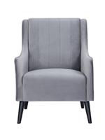 Chloe Fabric Accent Chair Grey Comfortable and Modern Seating