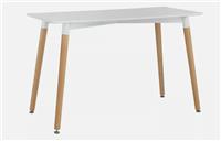 CHARLIE SOLID BEECH 4 SEATER DINING TABLE WHITE Modern Kitchen Furniture