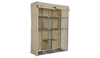 Double Modular Metal Framed Fabric Wardrobe Jute For Bedroom