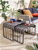 Aruba Nested Garden Table Set of 2 - Grey