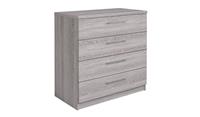 Brisbane 4 Drawer Chest  Grey Oak