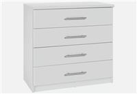Normandy 4 Drawer Chest of Drawers White Modern Home Decor