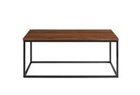 Mixed Material Coffee Table Dark Walnut Elegant Living Room Furniture