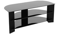 AVF Wood Effect Up To 55 Inch TV Corner Stand Black With Shelves