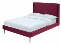 Shiraz Double Bed Frame Red Sturdy Upholstered Wooden Frame Bedroom Furniture