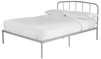 Freja Double Metal Bed Frame Silver Durable Construction Long Lasting