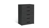 Oslo 5 Drawer Chest Black Oak Effect Storage Organiser Bedroom Furniture